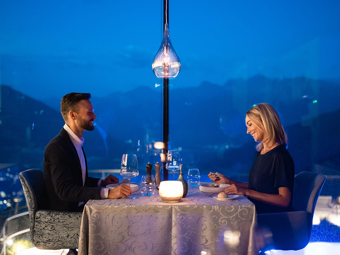 Un tavolo romantico al ristorante del Das Gerstl